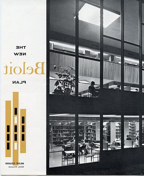 Cover of a Beloit Plan Booklet, featuring the Morse Library.